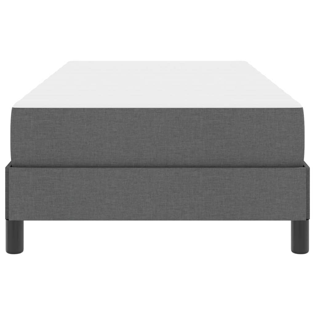 Boxspringbett mit Matratze Dunkelgrau 80 x 200 cm Stoff