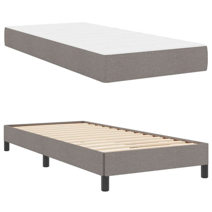 Boxspringbett mit Matratze Taupe 80 x 200 cm Stoff