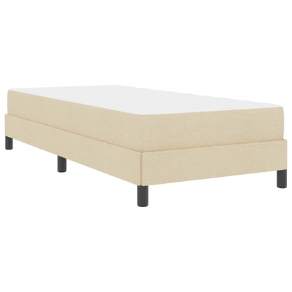 Boxspringbett mit Matratze Creme 80 x 200 cm Stoff