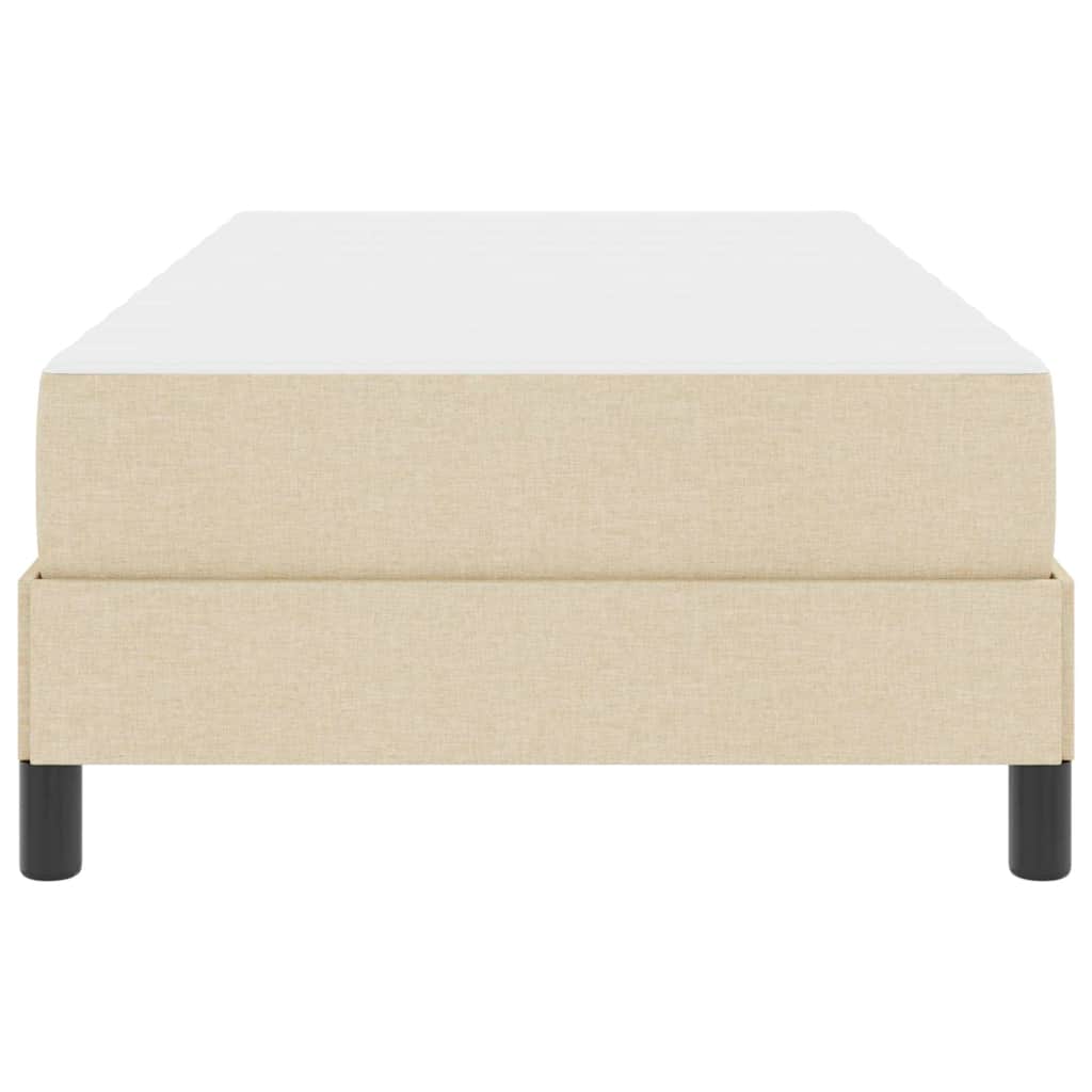 Boxspringbett mit Matratze Creme 80 x 200 cm Stoff