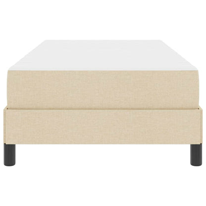 Boxspringbett mit Matratze Creme 80 x 200 cm Stoff