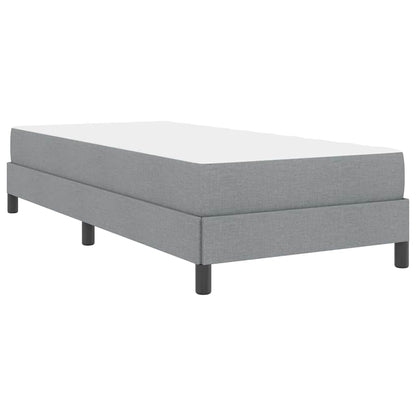 Boxspringbett mit Matratze Hellgrau 90 x 190 cm Stoff