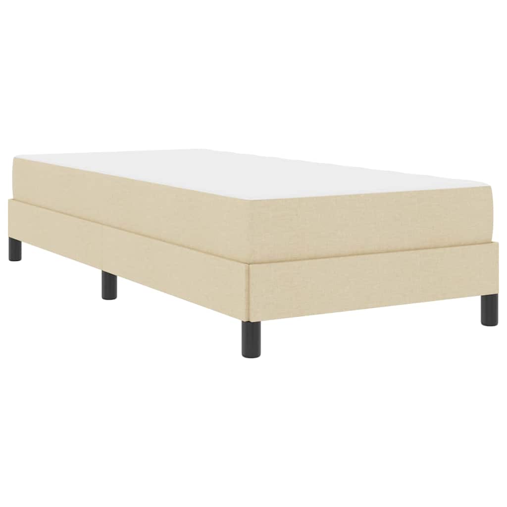 Boxspringbett mit Matratze Creme 90 x 190 cm Stoff