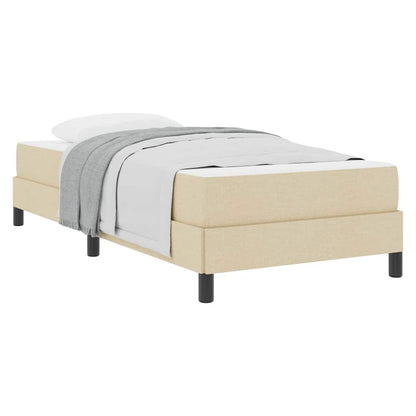 Boxspringbett mit Matratze Creme 90 x 190 cm Stoff