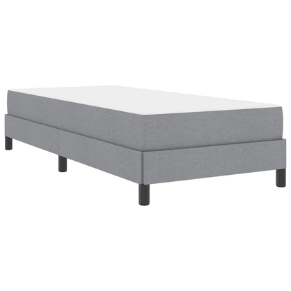 Boxspringbett mit Matratze Hellgrau 90 x 200 cm Stoff