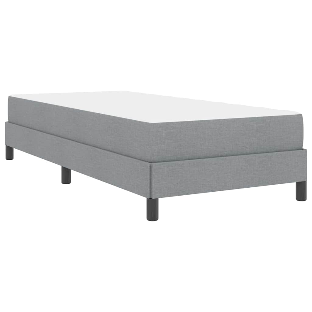 Boxspringbett mit Matratze Hellgrau 90 x 200 cm Stoff
