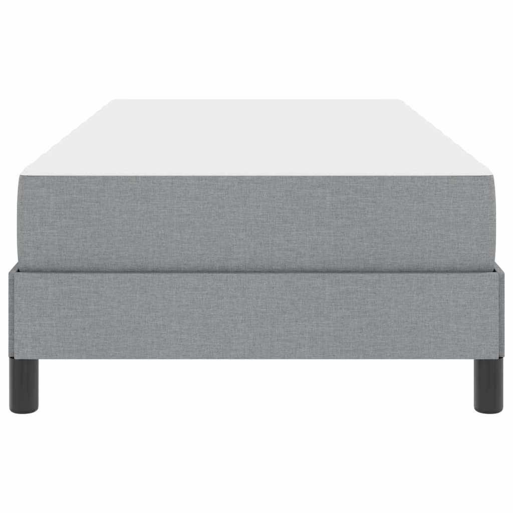 Boxspringbett mit Matratze Hellgrau 90 x 200 cm Stoff