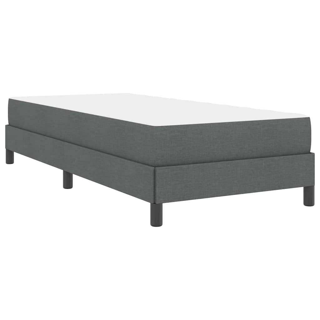 Boxspringbett mit Matratze Dunkelgrau 90 x 200 cm Stoff