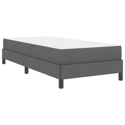 Boxspringbett mit Matratze Dunkelgrau 90 x 200 cm Stoff