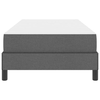 Boxspringbett mit Matratze Dunkelgrau 90 x 200 cm Stoff