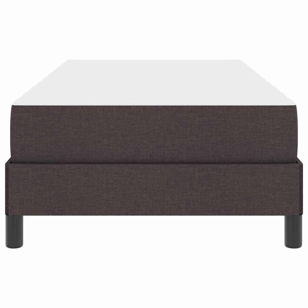 Boxspringbett mit Matratze Dunkelbraun 100 x 200 cm Stoff