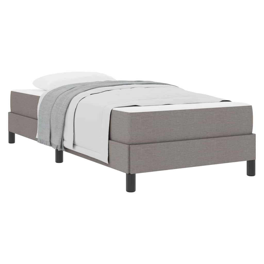 Boxspringbett mit Matratze Taupe 100 x 200 cm Stoff