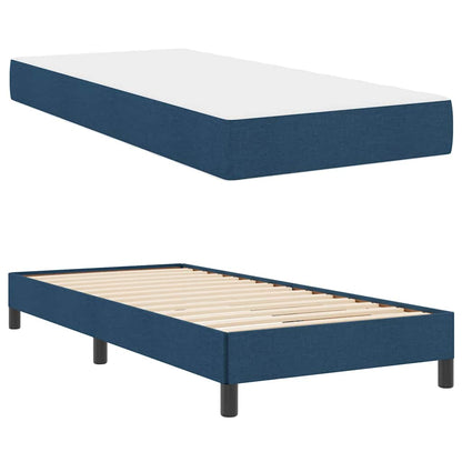 Boxspringbett mit Matratze Blau 100 x 200 cm Stoff