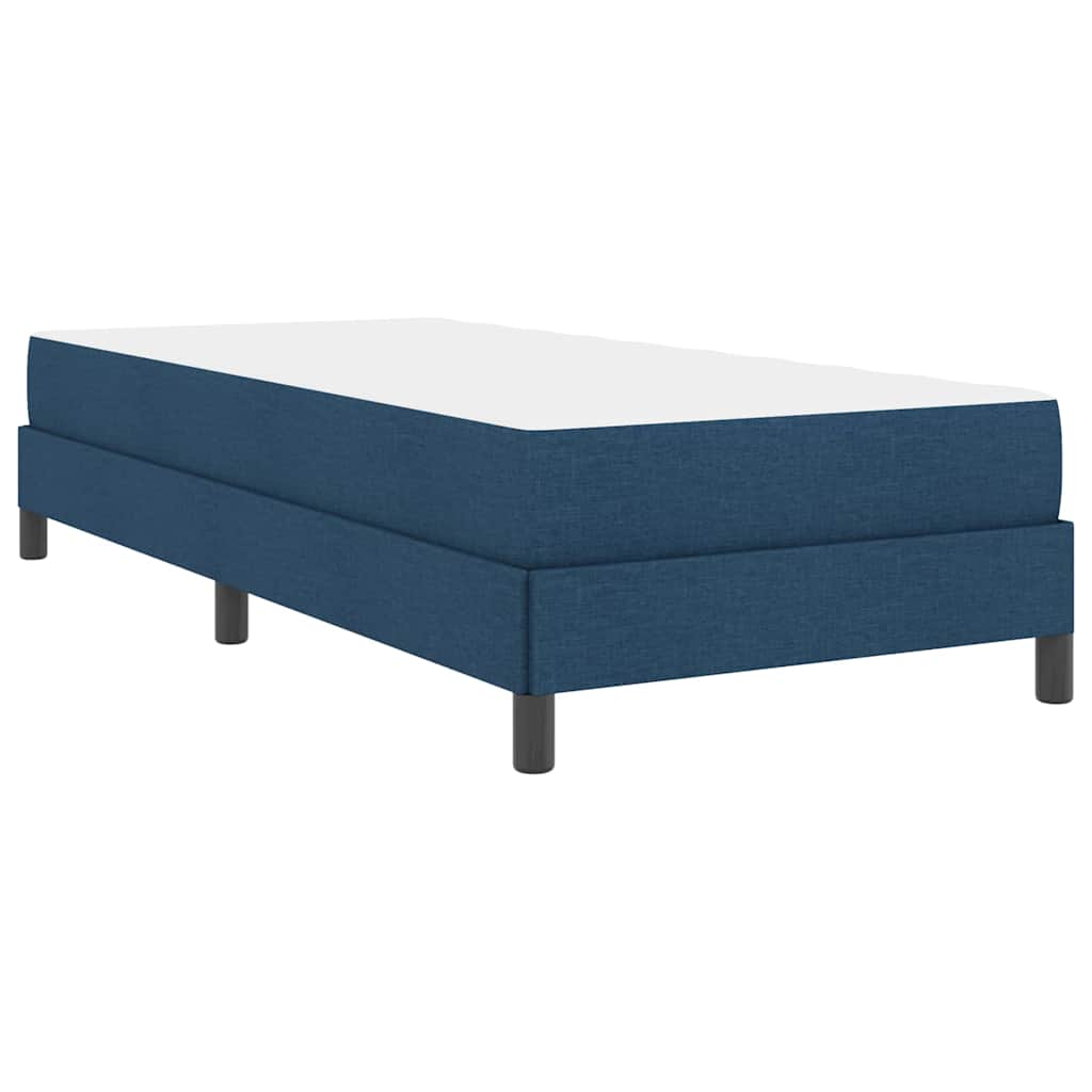Boxspringbett mit Matratze Blau 100 x 200 cm Stoff