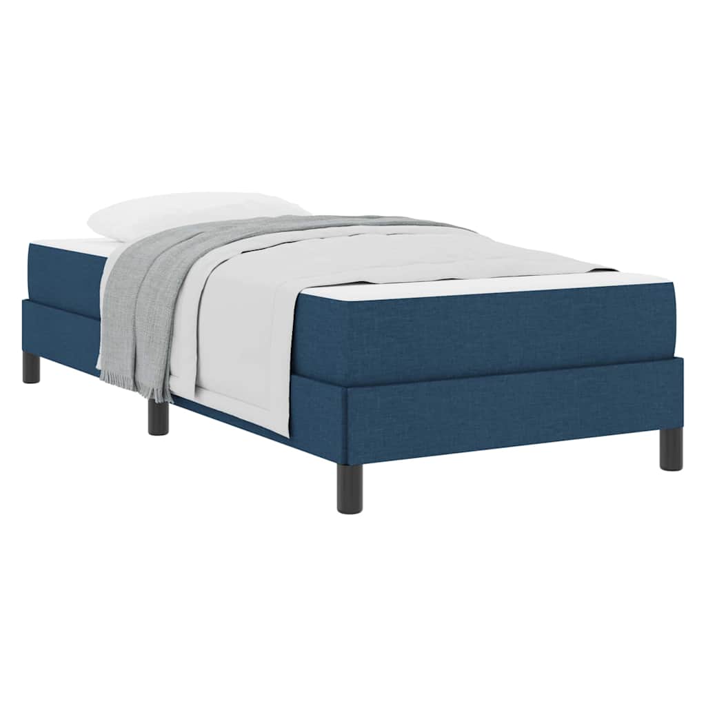 Boxspringbett mit Matratze Blau 100 x 200 cm Stoff