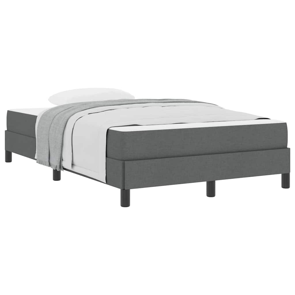 Boxspringbett mit Matratze Dunkelgrau 120 x 190 cm Stoff