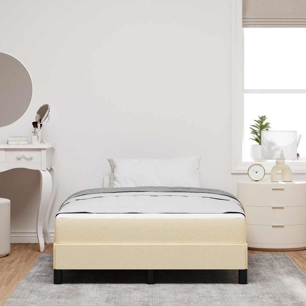 Boxspringbett mit Matratze Creme 120 x 190 cm Stoff