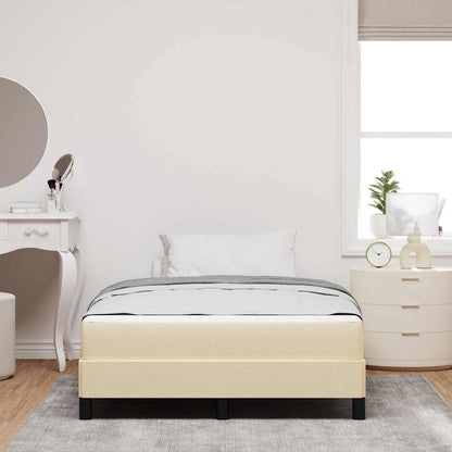 Boxspringbett mit Matratze Creme 120 x 190 cm Stoff