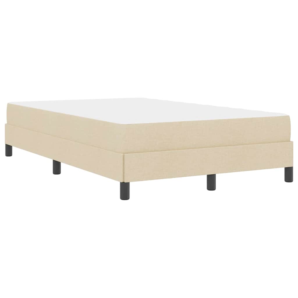 Boxspringbett mit Matratze Creme 120 x 190 cm Stoff