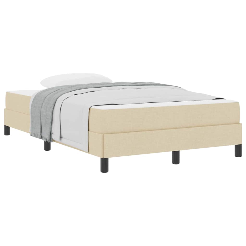Boxspringbett mit Matratze Creme 120 x 190 cm Stoff