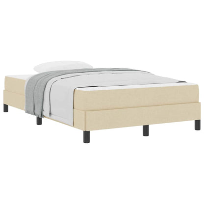 Boxspringbett mit Matratze Creme 120 x 190 cm Stoff