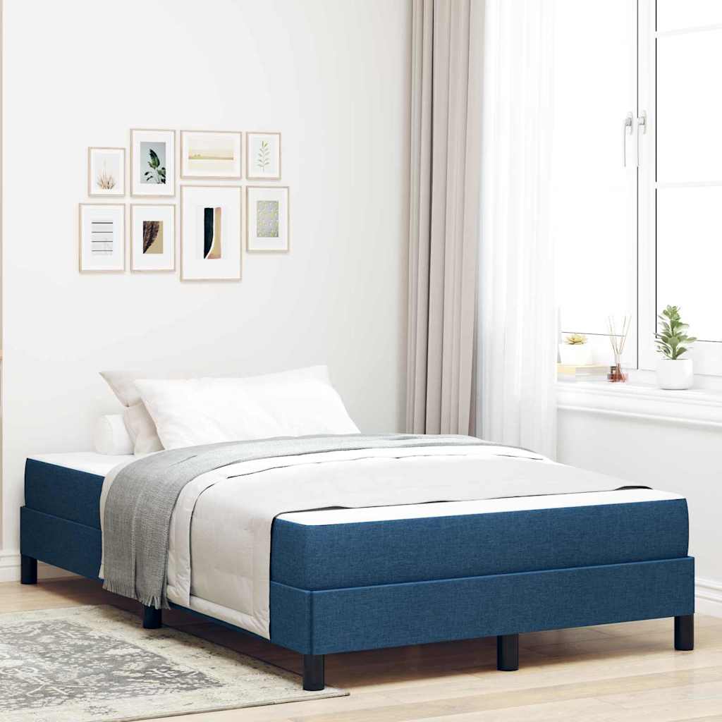 Boxspringbett mit Matratze Blau 120 x 190 cm Stoff