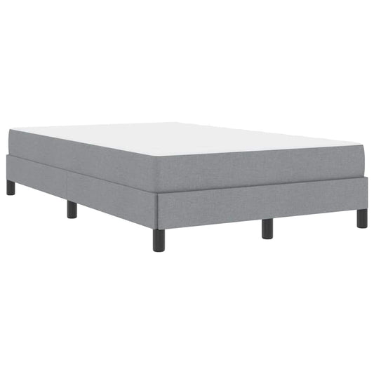 Boxspringbett mit Matratze Hellgrau 120 x 200 cm Stoff