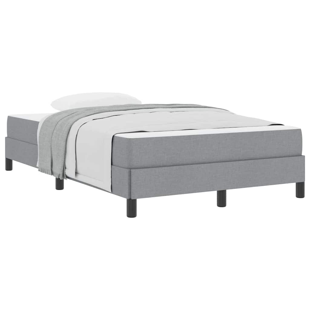 Boxspringbett mit Matratze Hellgrau 120 x 200 cm Stoff