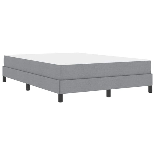 Boxspringbett mit Matratze Hellgrau 140 x 190 cm Stoff