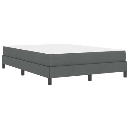 Boxspringbett mit Matratze Dunkelgrau 140 x 190 cm Stoff