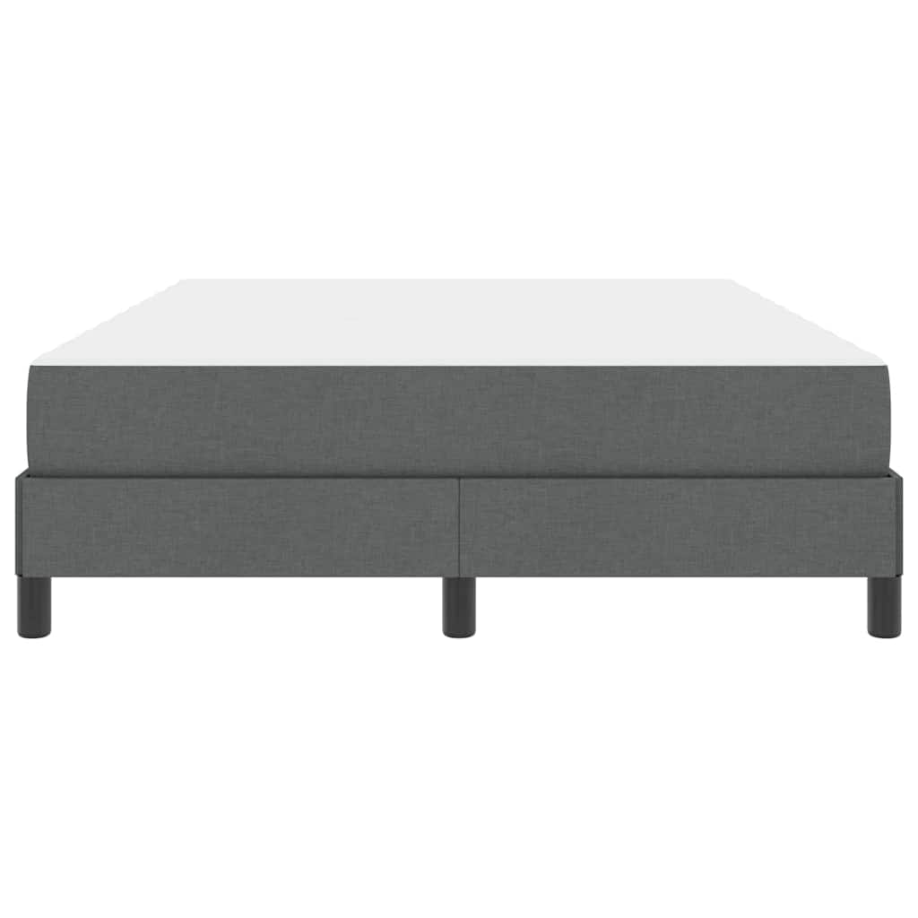 Boxspringbett mit Matratze Dunkelgrau 140 x 190 cm Stoff