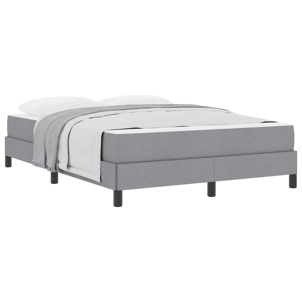 Boxspringbett mit Matratze Hellgrau 140 x 200 cm Stoff