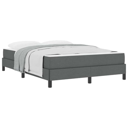 Boxspringbett mit Matratze Dunkelgrau 140 x 200 cm Stoff