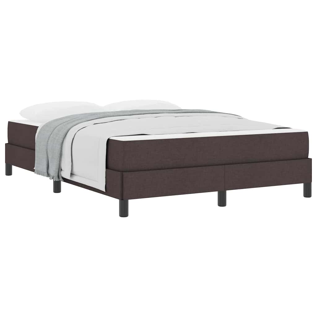 Boxspringbett mit Matratze Dunkelbraun 140 x 200 cm Stoff