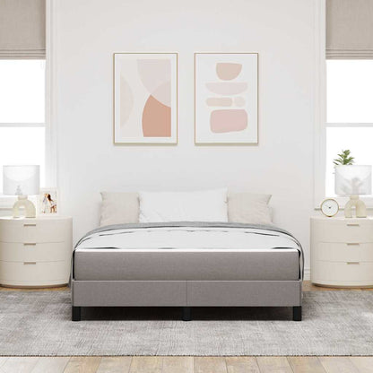 Boxspringbett mit Matratze Taupe 140 x 200 cm Stoff