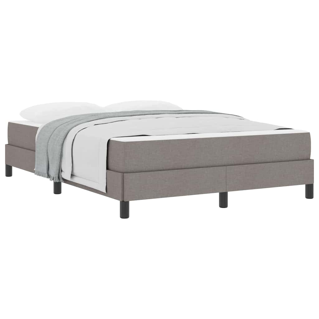 Boxspringbett mit Matratze Taupe 140 x 200 cm Stoff