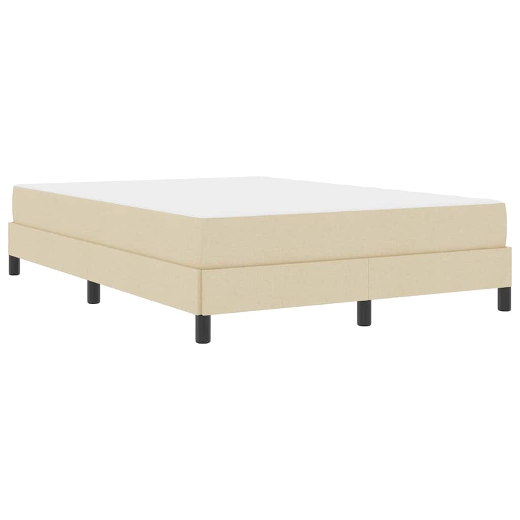 Boxspringbett mit Matratze Creme 140 x 200 cm Stoff