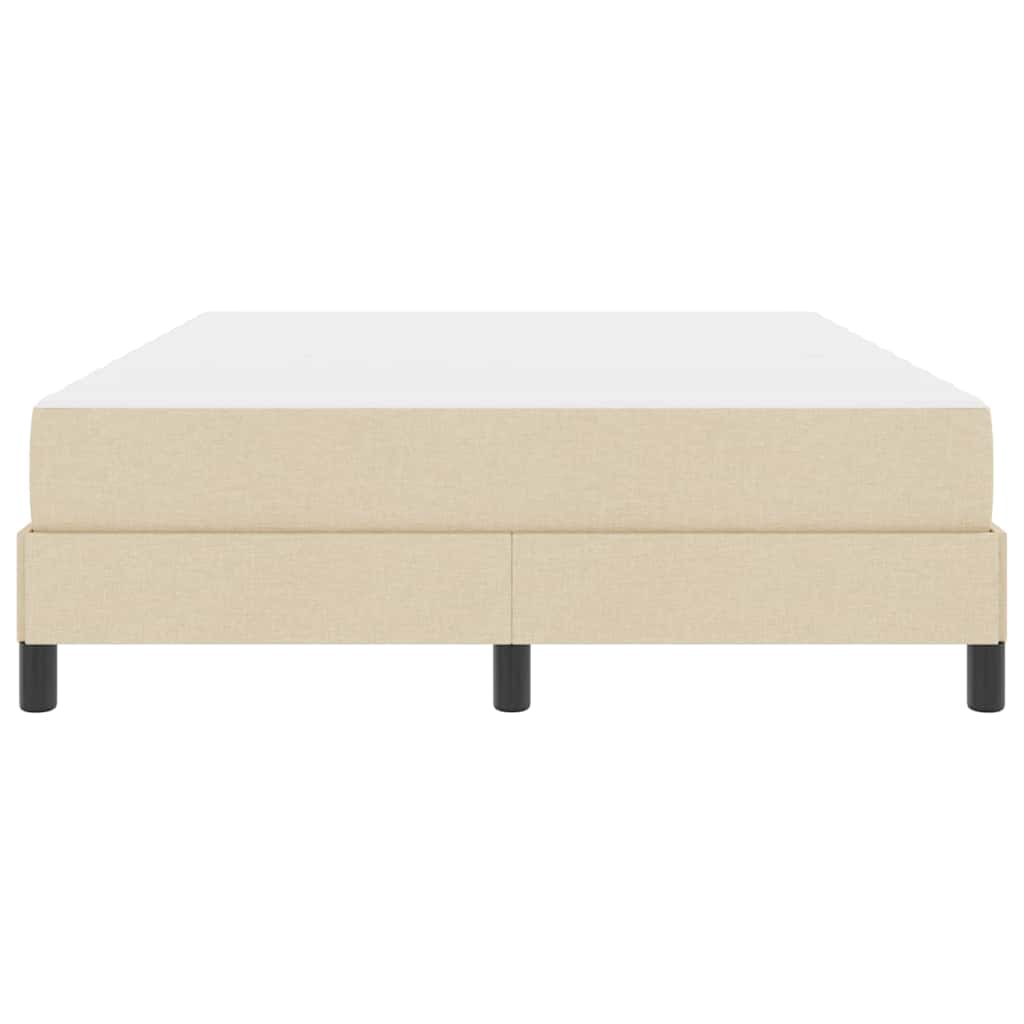 Boxspringbett mit Matratze Creme 140 x 200 cm Stoff