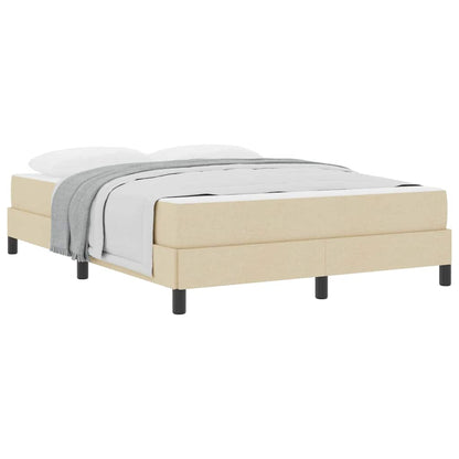 Boxspringbett mit Matratze Creme 140 x 200 cm Stoff