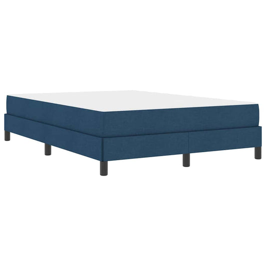 Boxspringbett mit Matratze Blau 140 x 200 cm Stoff
