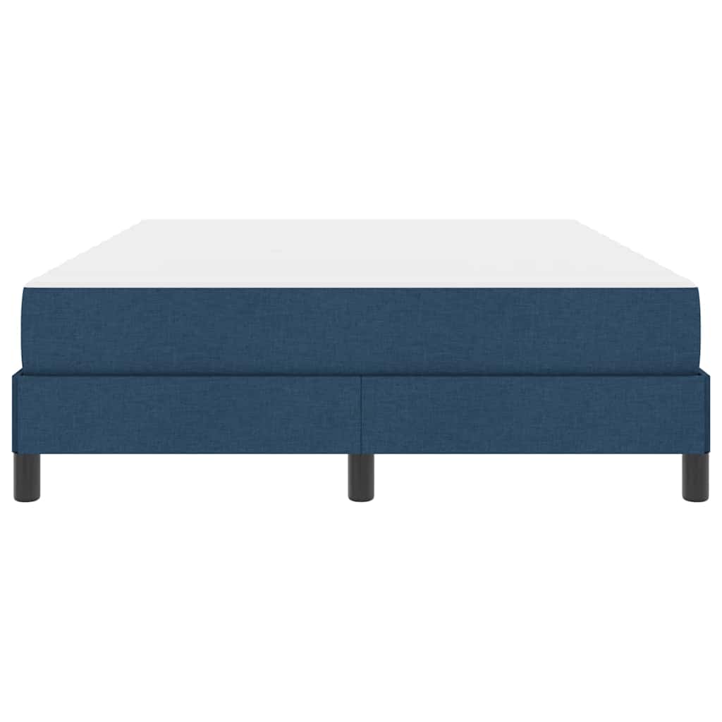 Boxspringbett mit Matratze Blau 140 x 200 cm Stoff