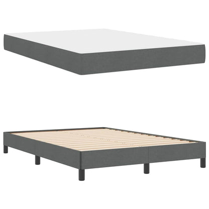 Boxspringbett mit Matratze Dunkelgrau 160 x 200 cm Stoff