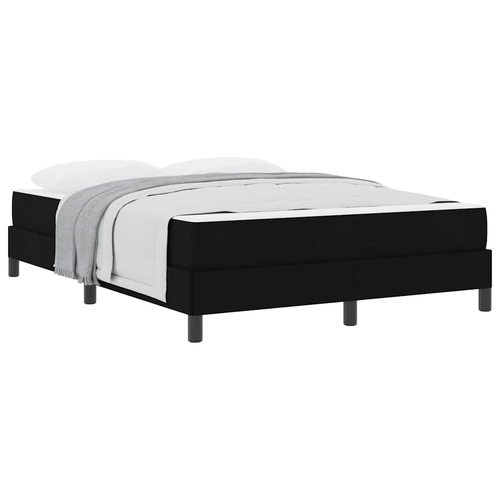 Boxspringbett mit Matratze Schwarz 160 x 200 cm Stoff