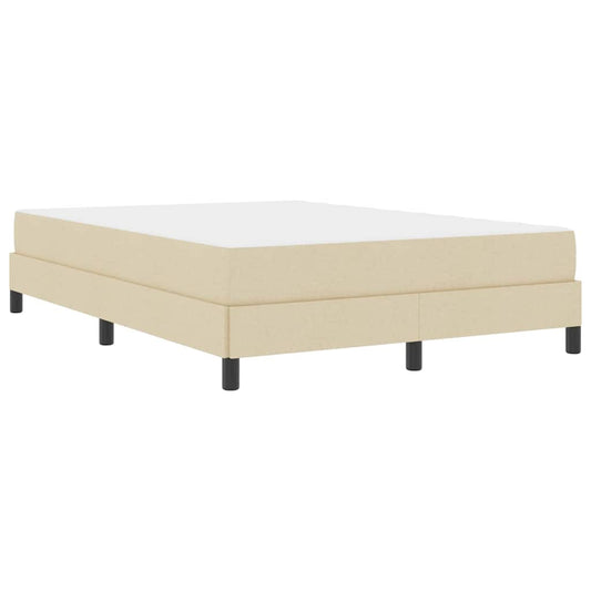 Boxspringbett mit Matratze Creme 160 x 200 cm Stoff