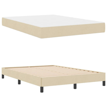 Boxspringbett mit Matratze Creme 160 x 200 cm Stoff