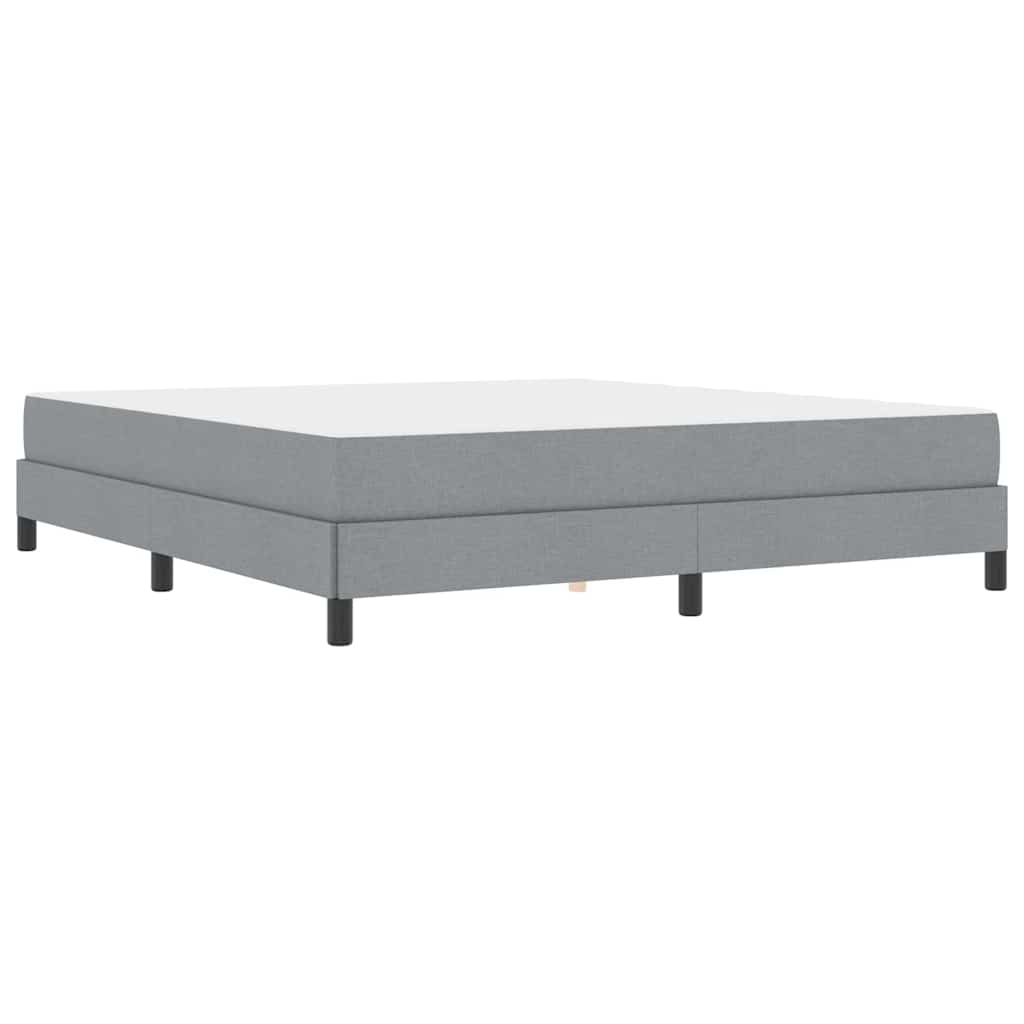 Boxspringbett mit Matratze Hellgrau 180 x 200 cm Stoff