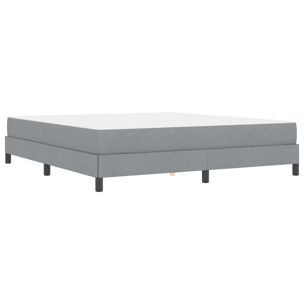 Boxspringbett mit Matratze Hellgrau 180 x 200 cm Stoff