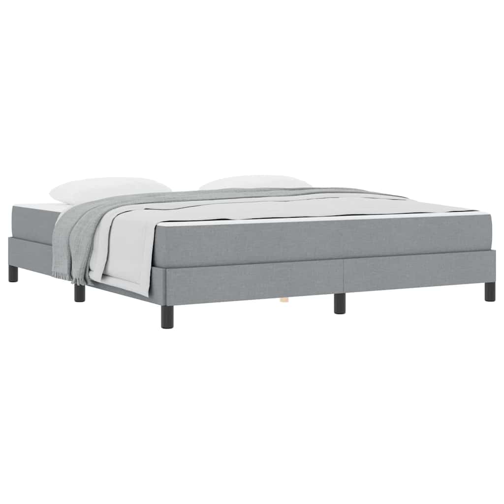 Boxspringbett mit Matratze Hellgrau 180 x 200 cm Stoff
