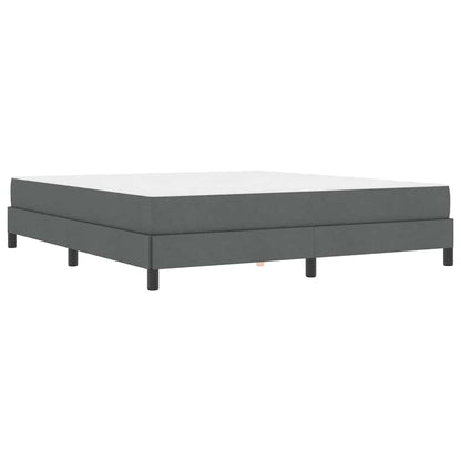 Boxspringbett mit Matratze Dunkelgrau 180 x 200 cm Stoff