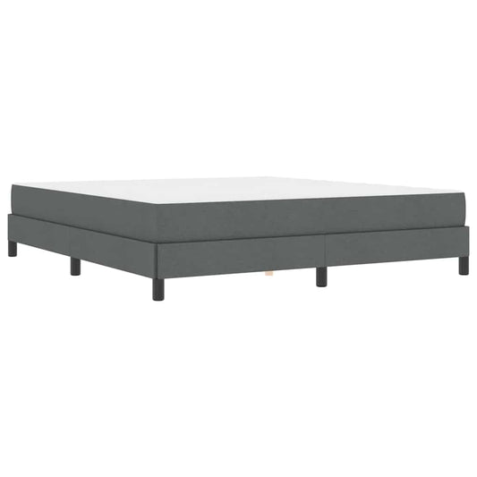 Boxspringbett mit Matratze Dunkelgrau 180 x 200 cm Stoff
